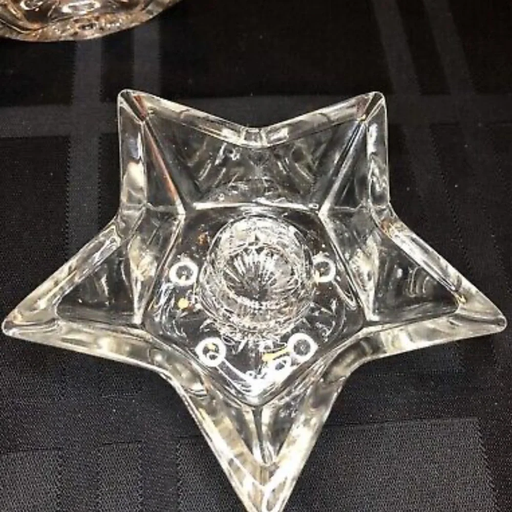Glass Star Shaped Candle Holders